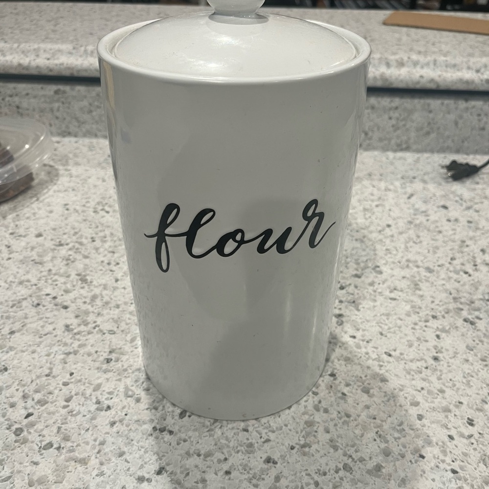 Cute flour canister